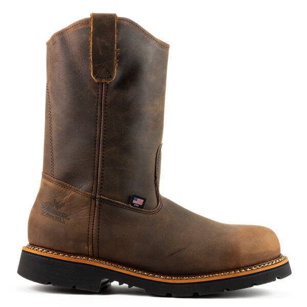 Thorogood American Heritage - 11" WELLINGTON Trail Crazyhorse Safety Toe - Black MAXWear90