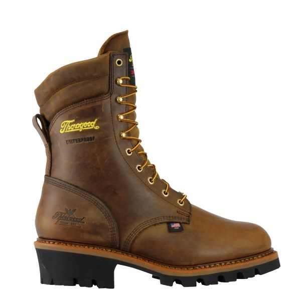 Thorogood Logger Series - 9" Brown Trail Crazyhorse - Insulated - Waterproof
