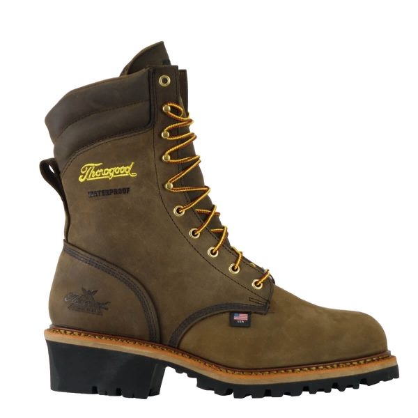 Thorogood Logger Series - 9" Brown Studhorse Waterproof